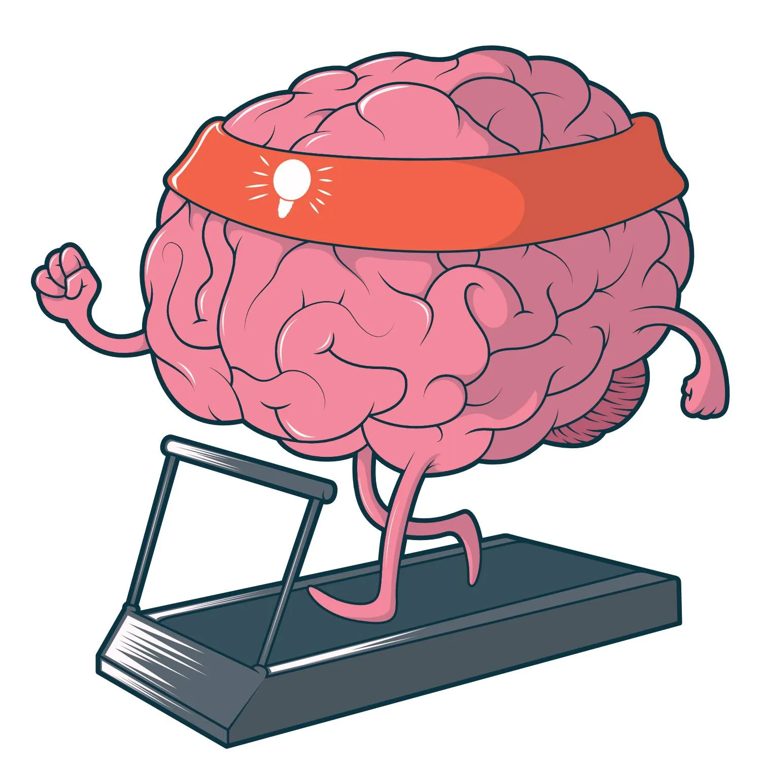 A brain running on a treadmill